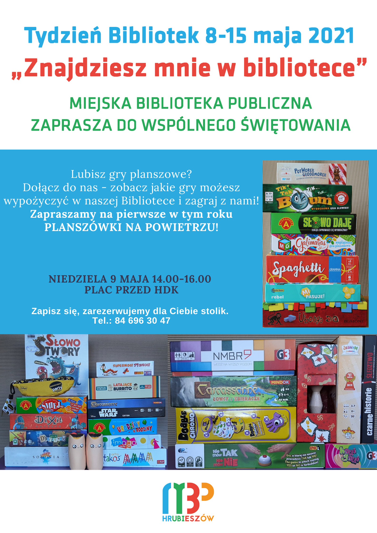 Zapraszamy na „Planszówki na powietrzu” w ramach Tygodnia Bibliotek