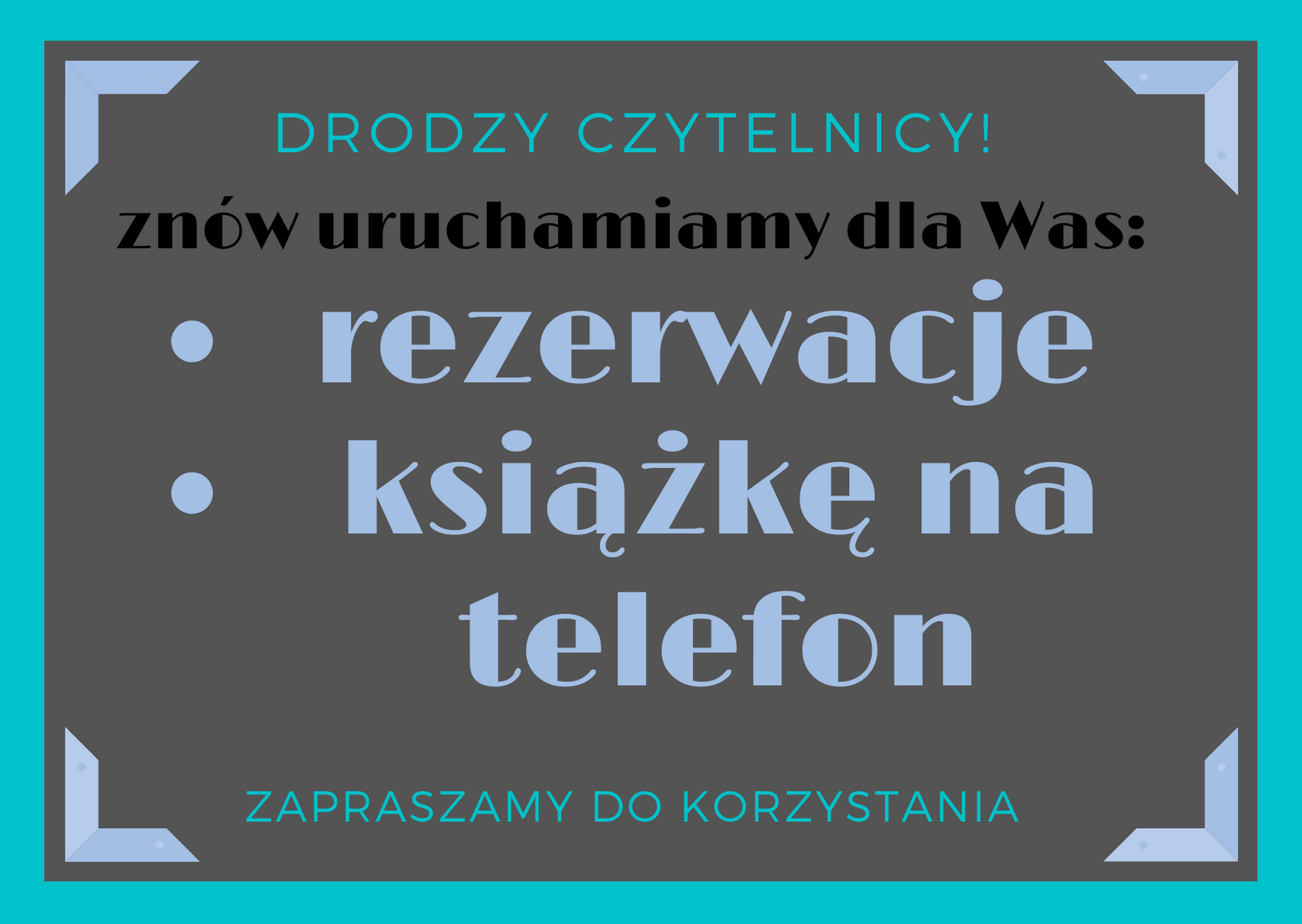 Rezerwacje i książka na telefon