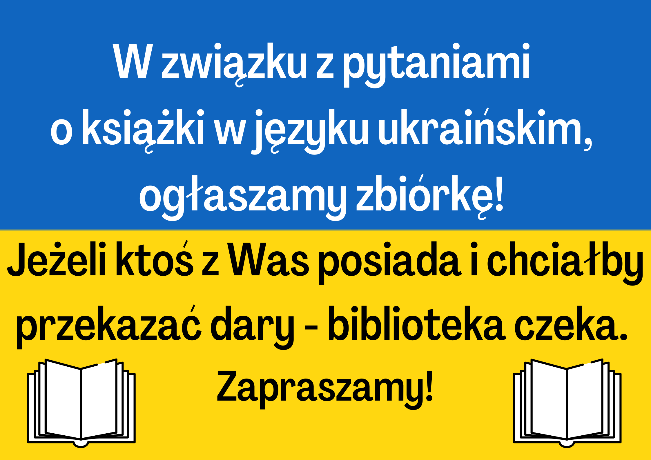 Biblioteka potrzebuje książek w języku ukraińskim