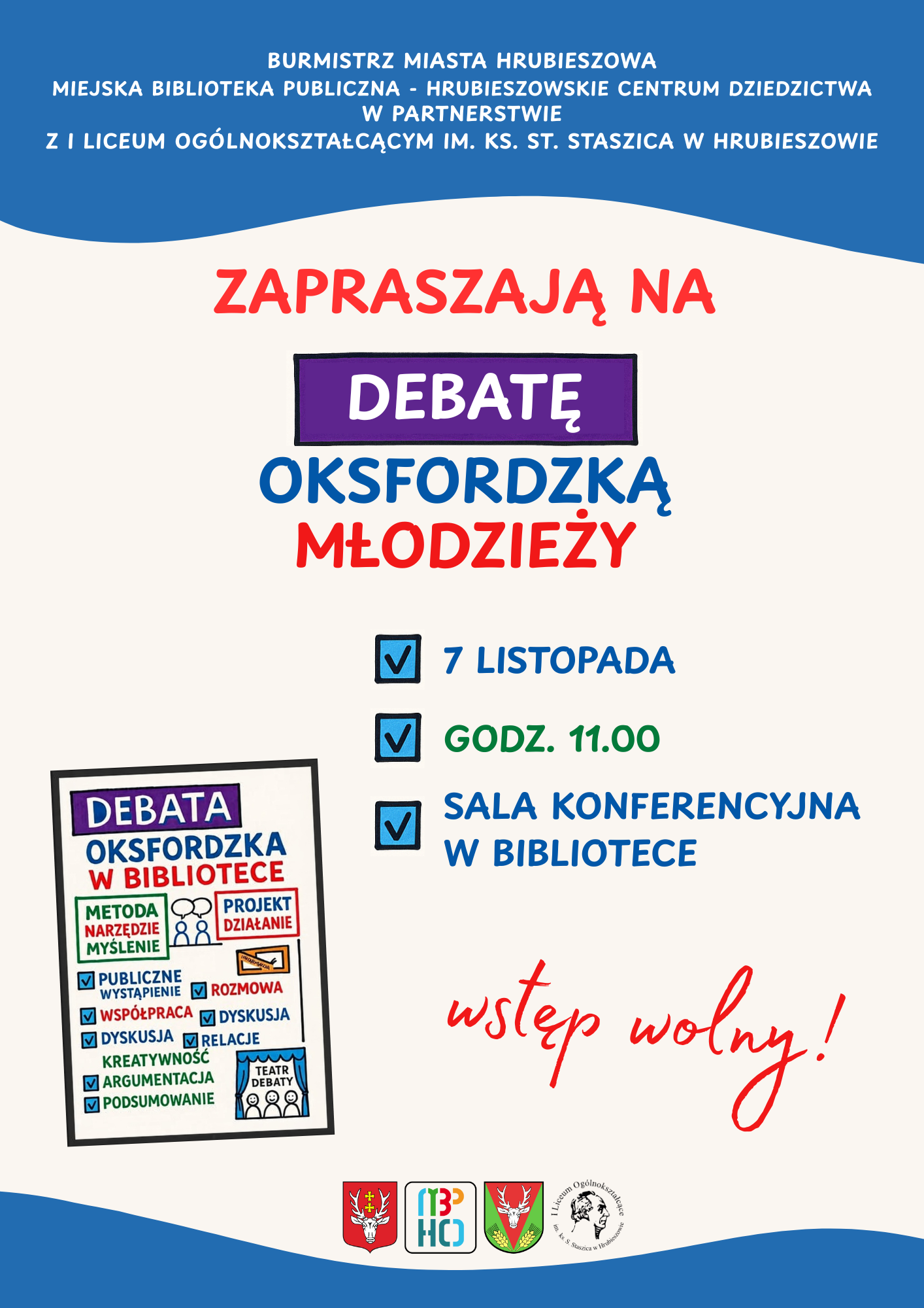 Debata oksfordzka młodzieży w bibliotece