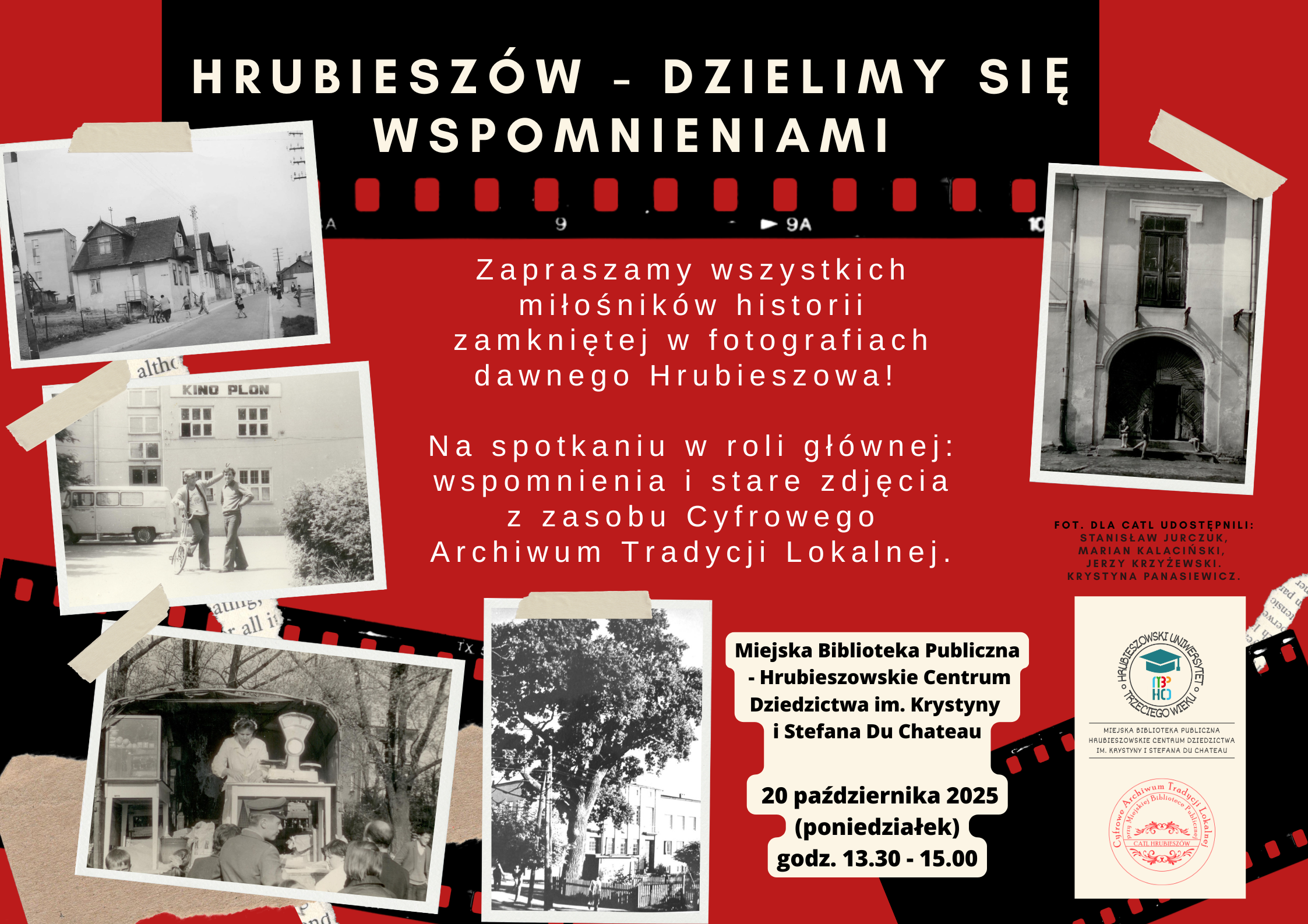 Zapraszamy na październikowe spotkanie z cyklu „Hrubieszów – dzielimy się wspomnieniami”