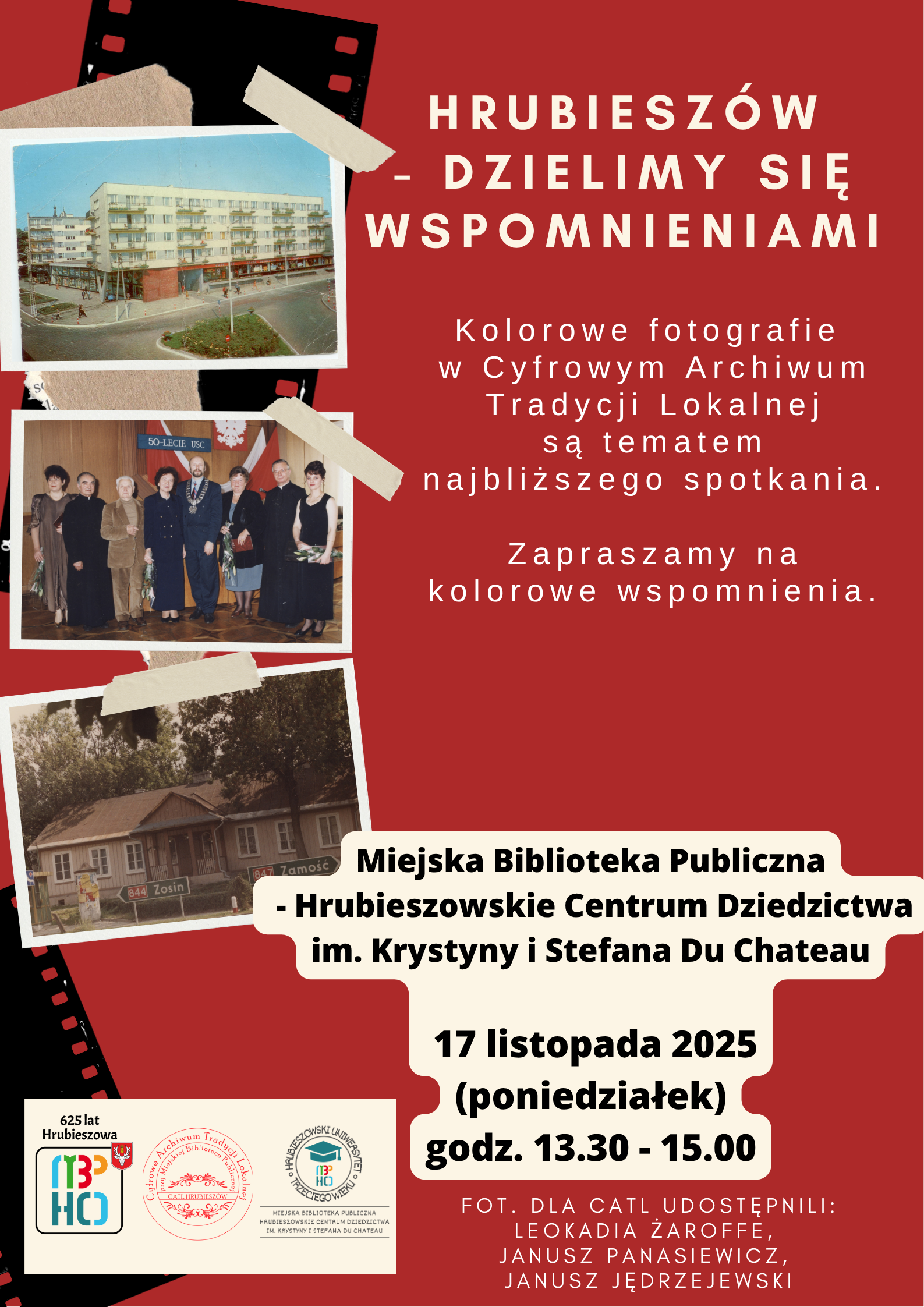 Zapraszamy na listopadowe spotkanie z cyklu „Hrubieszów – dzielimy się wspomnieniami”