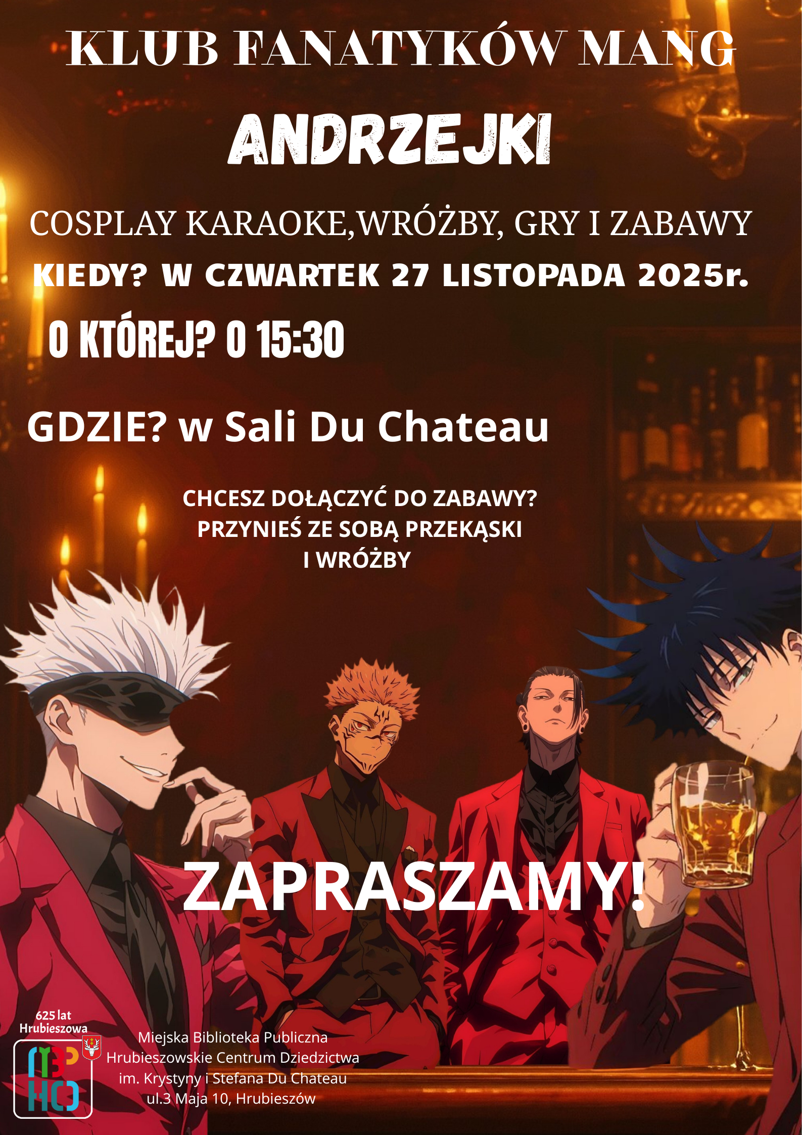 Klub Fanatyków Mang zaprasza na zabawę andrzejkową