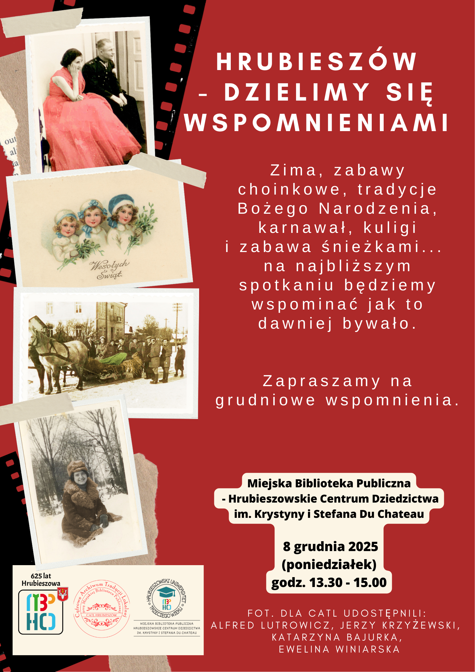 Zapraszamy na grudniowe spotkanie z cyklu „Hrubieszów – dzielimy się wspomnieniami”