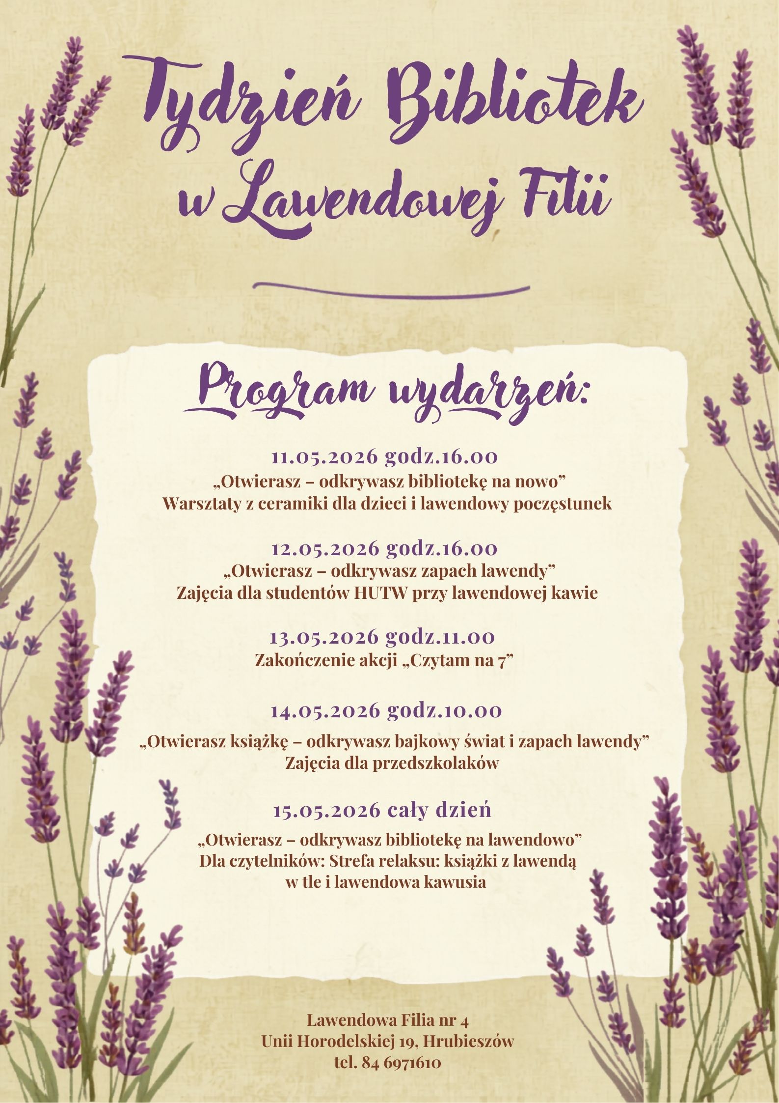 Tydzień Bibliotek w Lawendowej Filii