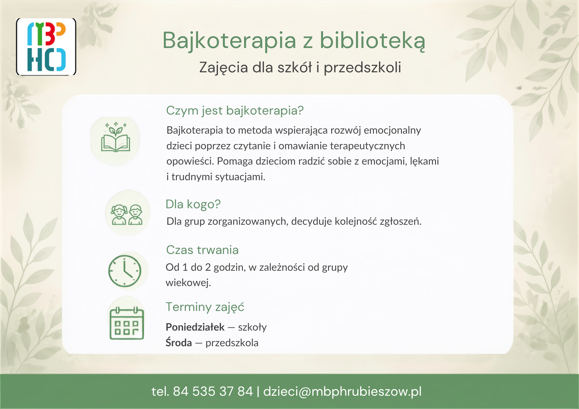 Pojemne emocje w małych historiach. Powraca odświeżona oferta „Bajkoterapii z biblioteką”!